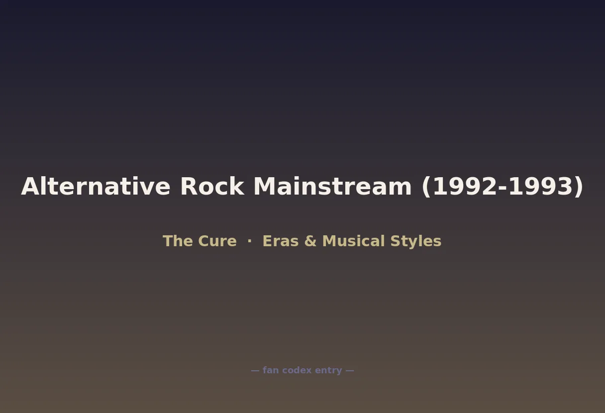 Alternative Rock Mainstream (1992-1993)