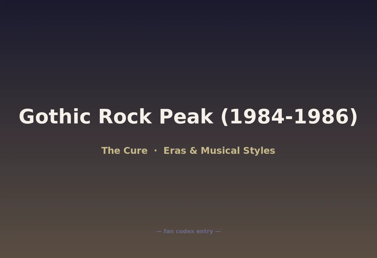 Gothic Rock Peak (1984-1986)