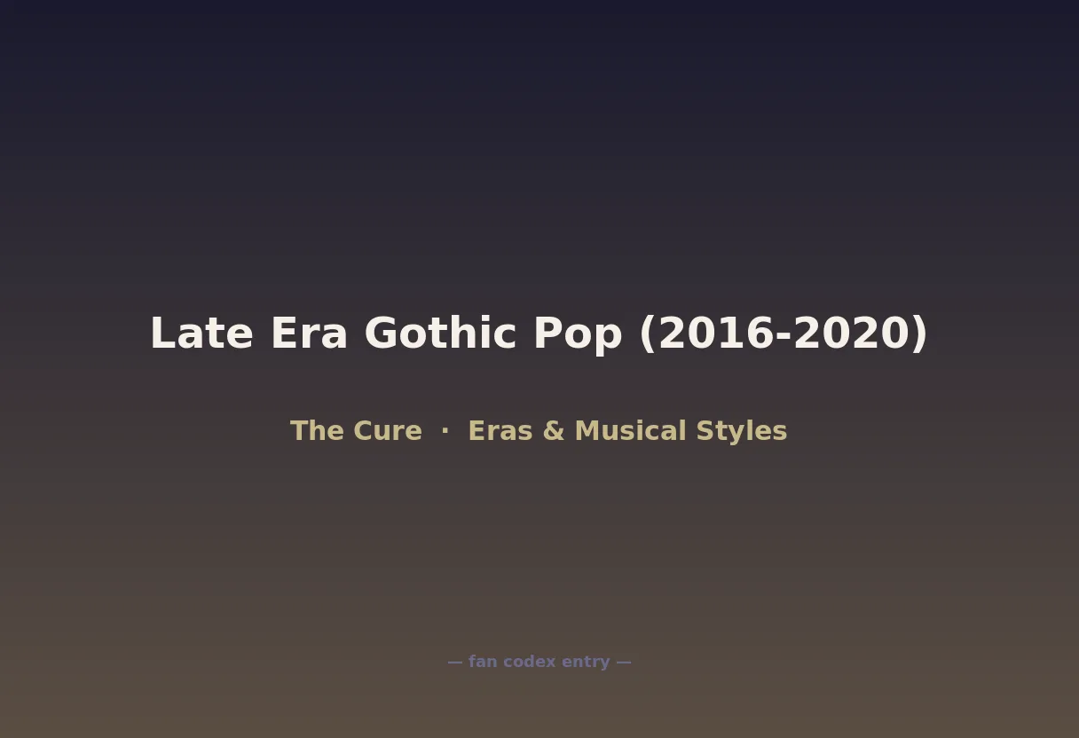 Late Era Gothic Pop (2016-2020)