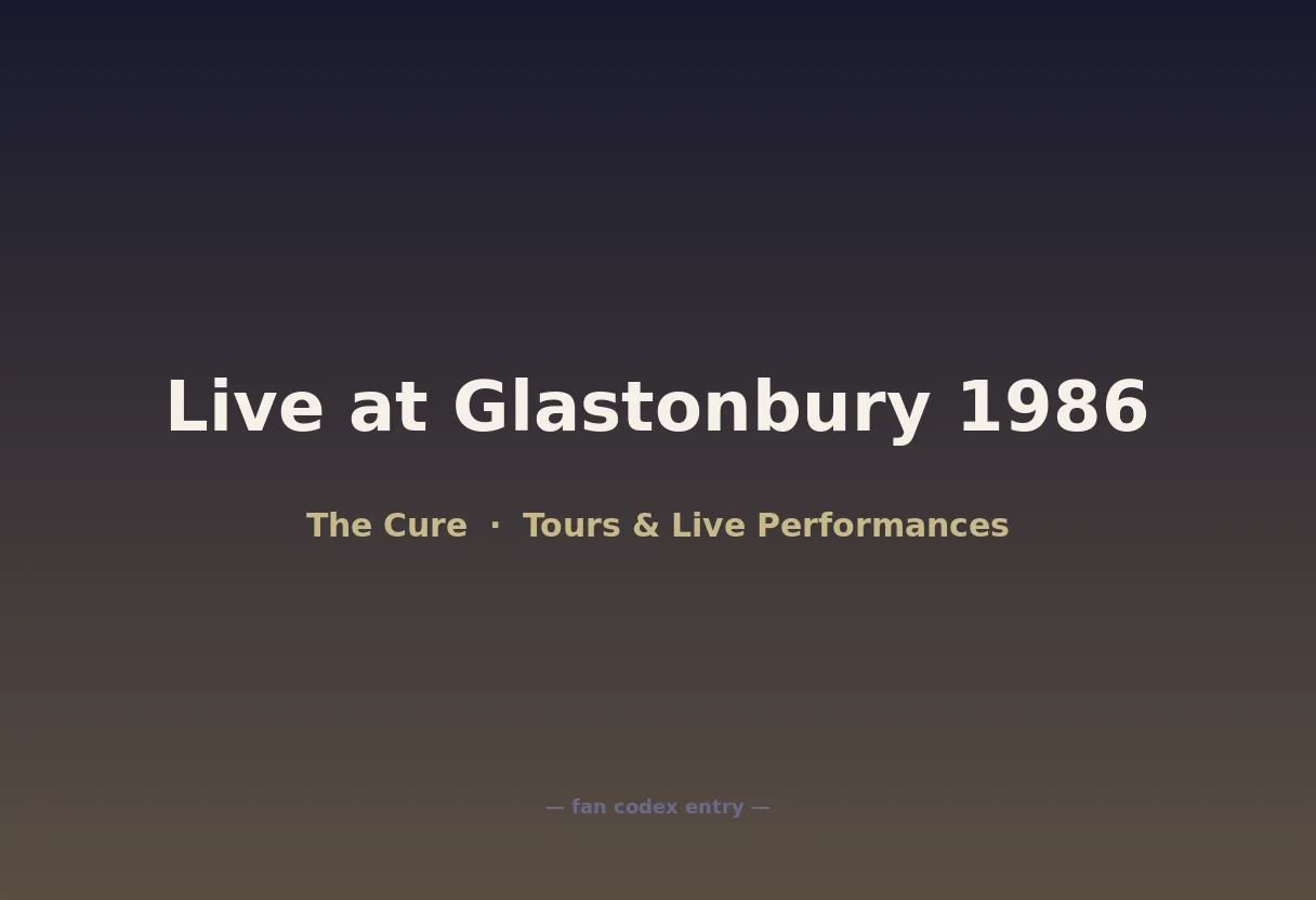 Live at Glastonbury 1986