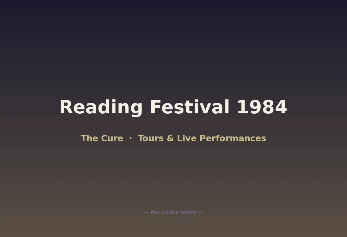 Reading Festival 1984