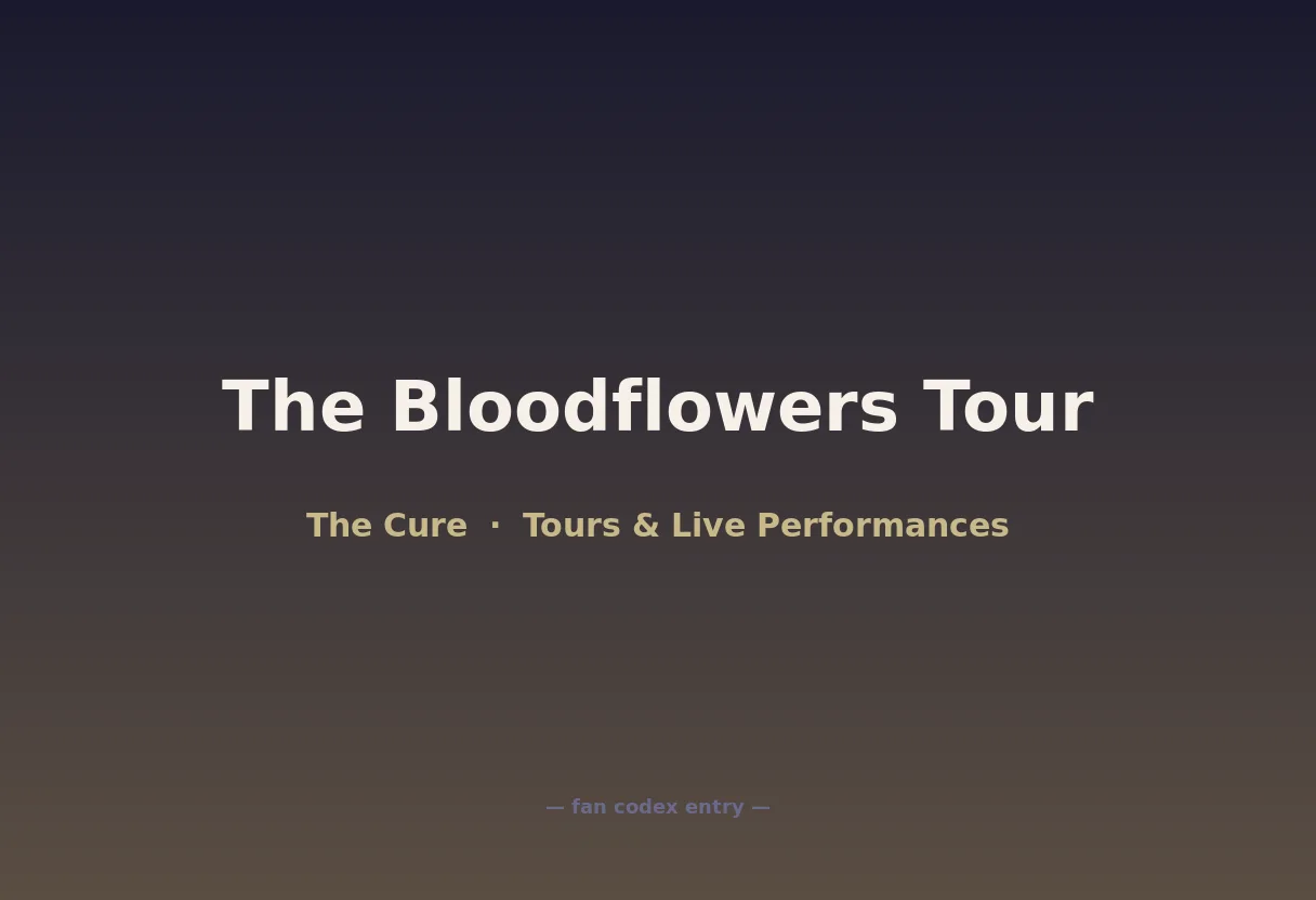 The Bloodflowers Tour