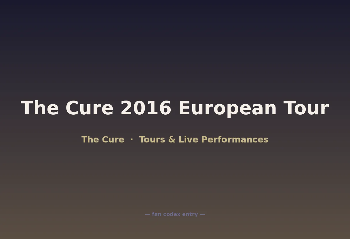 The Cure 2016 European Tour